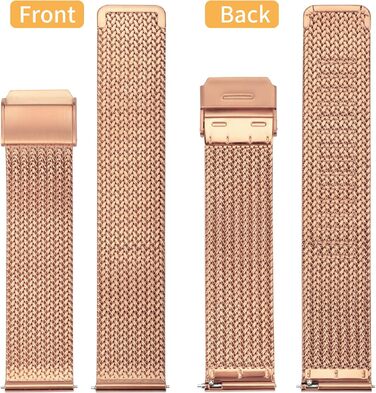 Міланський ремінець для годинника з нержавіючої сталі TStrap Mesh 20мм — металевий замінний браслет зі швидким замком для смарт-годинника (чорний, унісекс)
