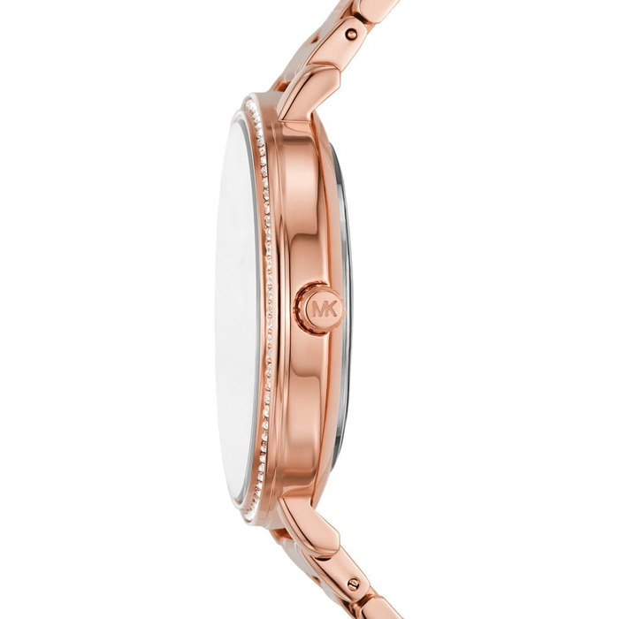 Жіночий годинник Michael Kors Pyper кварцовий, сталевий браслет, колір рожеве золото та Off-white