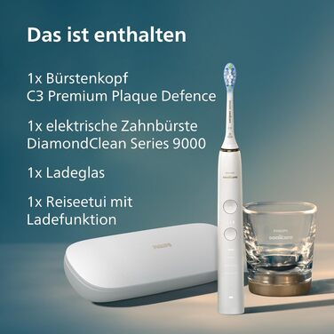 Електрична звукова зубна щітка Philips Sonicare DiamondClean 9000 HX9911/94 з датчиком тиску, 4 режимами очищення, стаканом для зарядки та USB-кейсом, Rose Gold