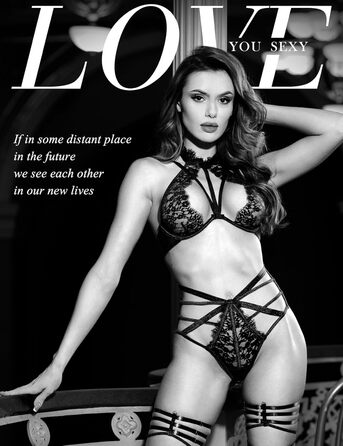 Сексуальний жіночий комплект спідньої білизни LOVE YOU: мереживний бюстгальтер та труси, чорний, розмір 75B