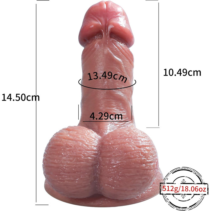 Реалістичний силіконовий дildo Robustor: великий, з соску, для анального сексу та стимуляції G-точки