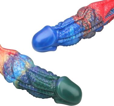 SXOVO Doppeldildo з сильною мускулатурою - великий, м'який, подвійний дилда для масажу G-точки та стимуляції простати. Іграшка для дорослих для жінок, чоловіків та пар.