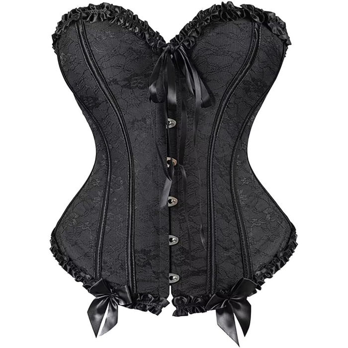 Сукня-корсет, чорна, 6XL: сукня з корсетом, спідниця, корсаж, шнурівка, вінтажний стиль, сексуальний образ, на Хелловін