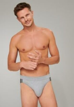 Труси чоловічі Schiesser 3 шт. Sip Softbund та Streifen Bio Baumwoe, 95/5 Organic (3XL, сірий меланж)