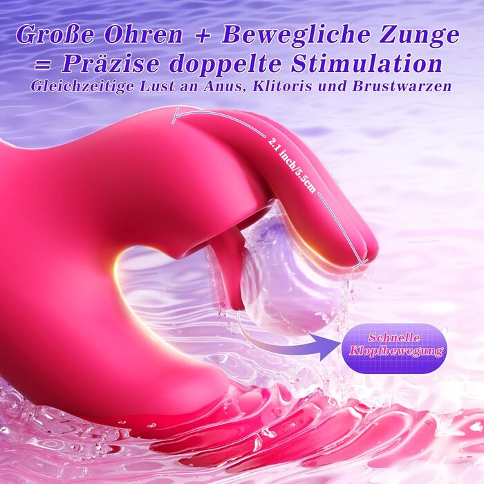 Набір вібраторів для жінок, секс-іграшки з 12 режимами, м'який дилідо з силікону, кролик-вібратор, тиха та потужна вібрація, стимулятор клітора та G-точки, секс-іграшка для жінок + додаток, мастубатор, яскраво-рожевий