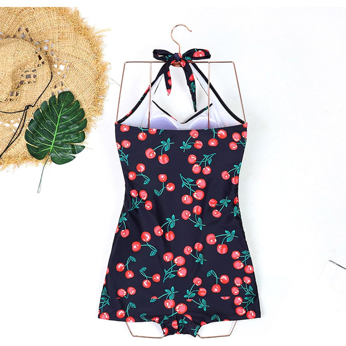 Купальник с шортами жіночий Shapewear Push-Up, спортивний цільний купальник з високою талією та бретелями, для пляжу та басейну (Розмір S, Колір F)