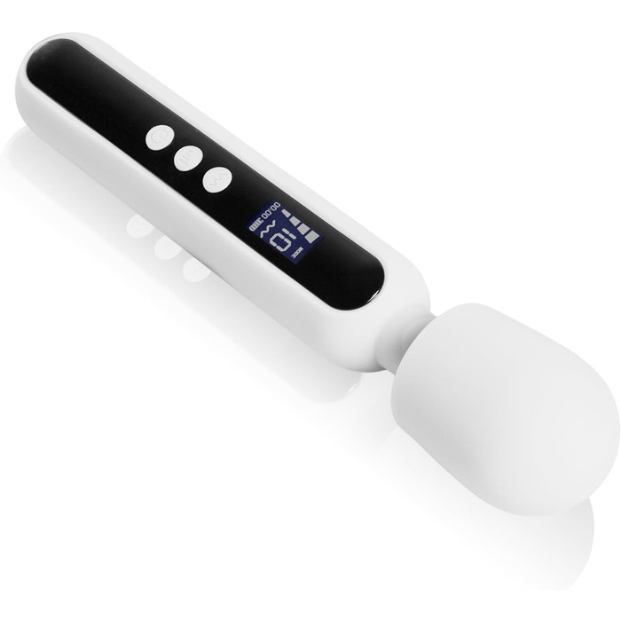 Вібратор 'THE ROCK XL' 23,5 см з дисплеєм - Масажер для жінок з преміум-силікону. Іграшки для дорослих, секс-іграшки для пар, дildo, Magic Wand білий