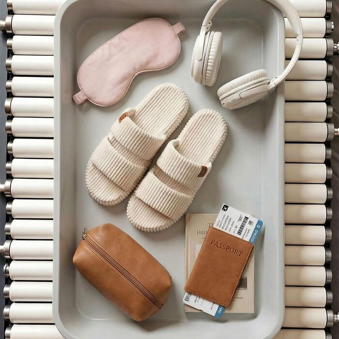 Жіночі домашні капці LongBay з ефектом пам'яті (Memory Foam), відкритий носок, зручні тапочки-сліпери з двома ремінцями, бежеві, розмір 38/39 EU