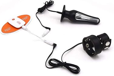 Електростимулятор для дорослих ZTHBYSB SM Folter – комплект з анальним плугом, кільцем для пеніса та пультом дистанційного керування