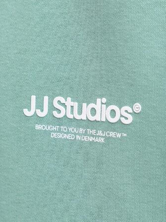 Чоловічий худі Jack & Jones з принтом, органічна бавовна, Mineral Blue, розмір XL