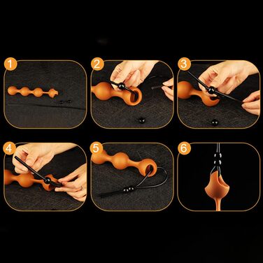 Анальні кульки з рідкого силікону Youxclian - 5 розмірів. Стимуляція G-точки, мастурбатор, для жінок та чоловіків.