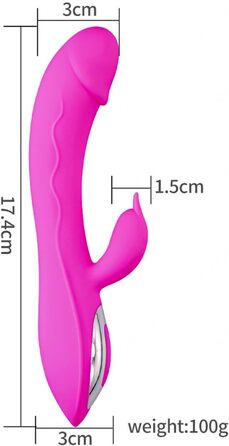 Вібратор G-Spot з силікону, 7 режимів вібрації, для жінок, чорний