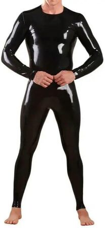 Костюм-комбінезон з латексу Gaylop, чорний, 0.4 мм, на блискавці, XS-XXL