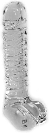 Секс-іграшка дилда скляна, 20x4 см - велика, прозора