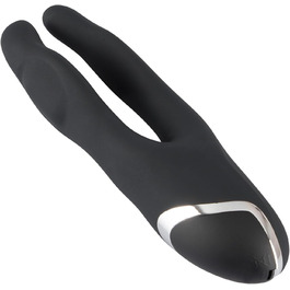 ORION Doppel-Vibrator: вібратор-кролик з подвійною вібрацією для жінок та чоловіків, 10 режимів, чорний