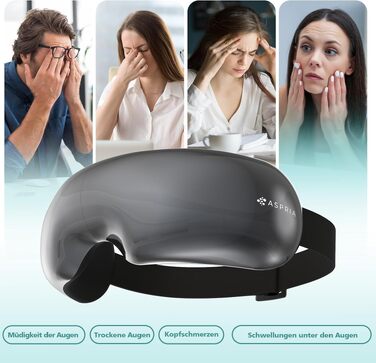 Масажер для очей Eyecloud Vision з підігрівом, Bluetooth-музикою та повітряним компресійним масажем для зняття втоми та сухості очей