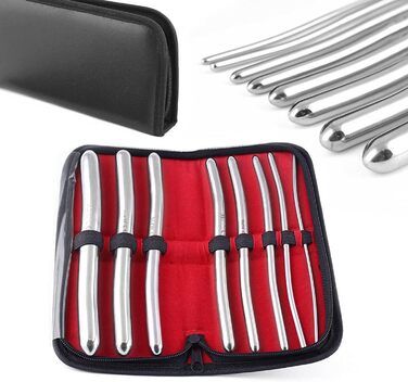 Набір дилататорів уретри: 8 дилататорів Hegar з подвійними кінцями (3-18 мм) + чохол для зберігання