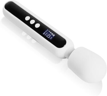 Вібратор 'THE ROCK XL' 23,5 см з дисплеєм - Масажер для жінок з преміум-силікону. Іграшки для дорослих, секс-іграшки для пар, дildo, Magic Wand білий