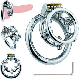 Сталевий кільцевий роздільник яєчок (Doul) з шипами для чоловіків. Кольце для яєчок, розтягувач яєчок, CBT, Бондеж, інтимні іграшки. Діаметр 45 мм