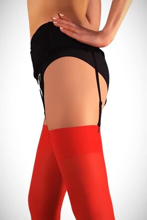 Чулки до коліна MILA MARUTTI для гетра з мікрофібри, 40 ден, XL, червоний/виїзд, однотонні (Getaway Solids)