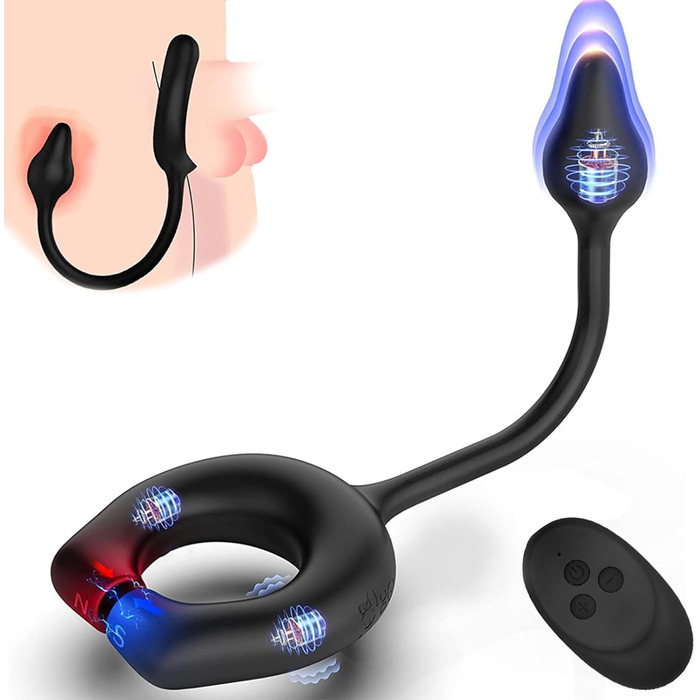 Вібратор для чоловіків, масажер простати, анальний вібратор, масажний анальний плаг, для затримки еякуляції