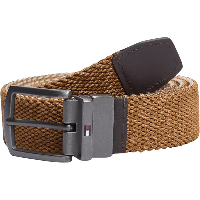 Чоловічий ремінь Tommy Hilfiger Denton Elastic Rev (Vintage Camel), шкіряний двосторонній, розмір 105