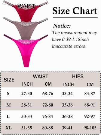 Сексуальні жіночі танга з мереживом та стразами AIEOE - танга T-string (Фосфор Рожевий, Розмір L)