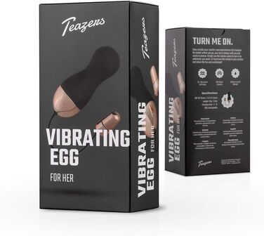Teazers Вібруюче яйце з пультом дистанційного керування, гладке