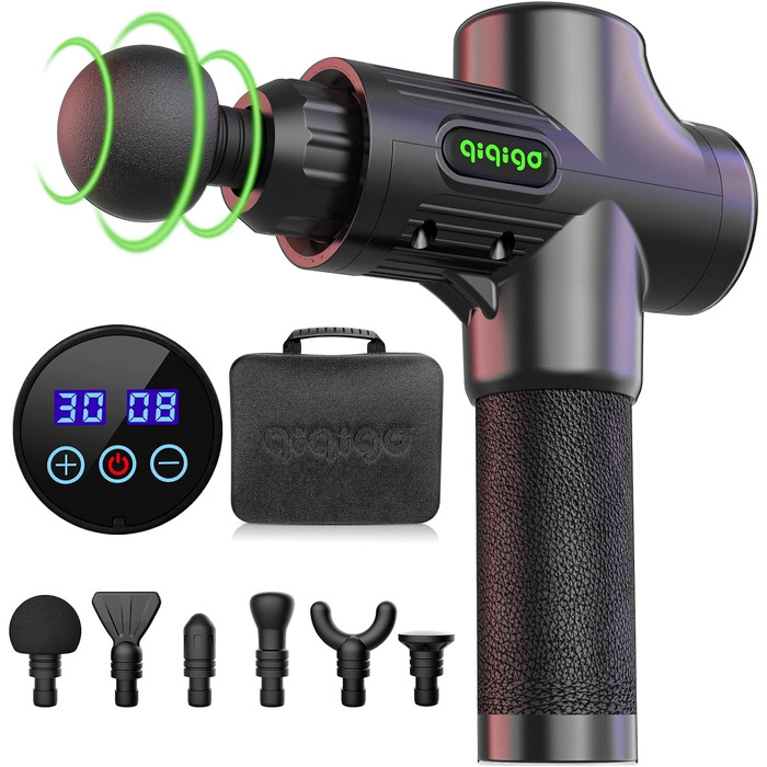 Перкусійний масажер Massage Gun для м'язів, електричний масажний пістолет (4800 об/хв), чорний