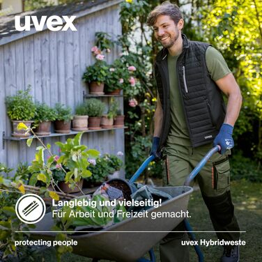 Чоловіча гібридна робоча жилетка Uvex tune-up стібана, темно-синя, розмір L