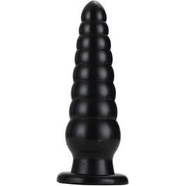 Анальні секс-іграшки YXBLV - великий плагін з сильною присоскою, гнучкий дилда, стимулятор G-точки, 25.5 см, чорний