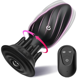 Вібратор для анусу TYDAY для жінок з 10 вібраціями, 360° обертанням, масажер простати, водонепроникний силікон, секс-іграшка для чоловіків та жінок з бездротовим пультом керування