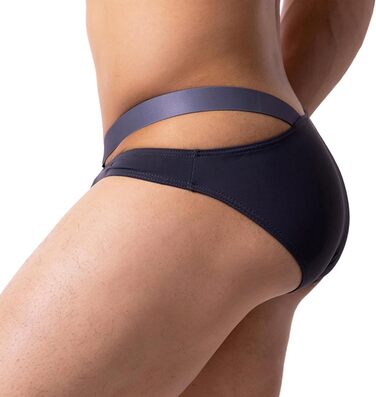 Сліп YUFEIDA для чоловіків: сексуальний дизайн, дихаючий матеріал, низька посадка, спортивний, для занять спортом та фітнесом, XXL (темний сірий)