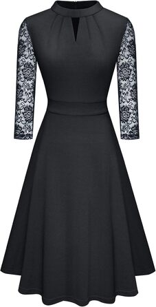 Сукня вечірня HOMEYEE A234 чорна, мереживна, годе з вирізами