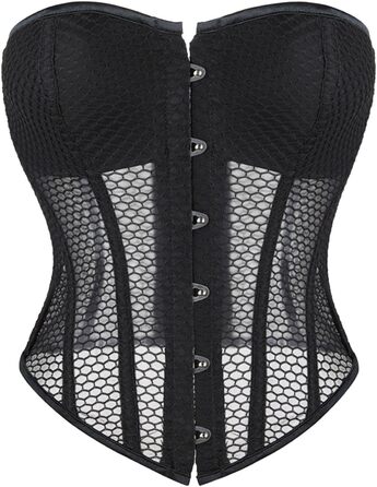 Жіночий корсет-бастіон, корсет для тренування талії, форма для талії, топ для повного бюсту, корсаж, корсет-сінчер, великі розміри, атлас, квітковий принт (263-lisddf-schwarz-a, L)