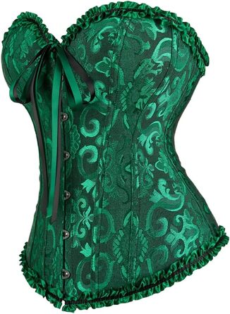 Корсет для повного бюста KUOSE, корсет для живота, топ, великі розміри, чорний, зелений M