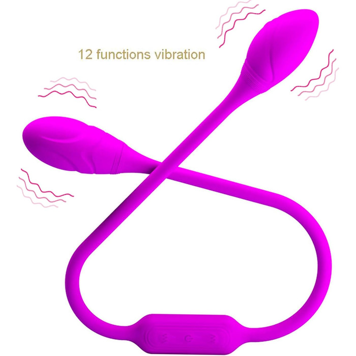 Вібраційний яйцеподібний масажер для жінок з 12 режимами вібрації - двійний мотор, стимулятор клітора, тихий та потужний