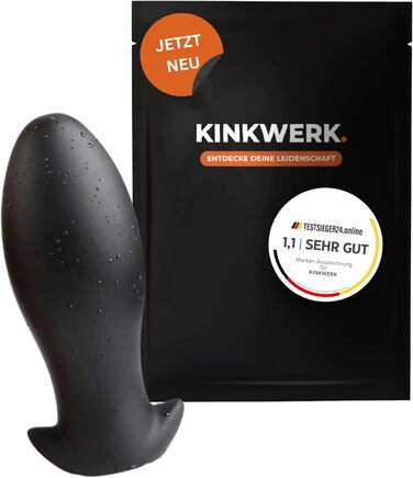 Анальний плаг KINKWERK з м'якого силікону | Преміум якість для початківців та експертів | М'який та комфортний | Високоякісна обробка | Легко чистити (L)