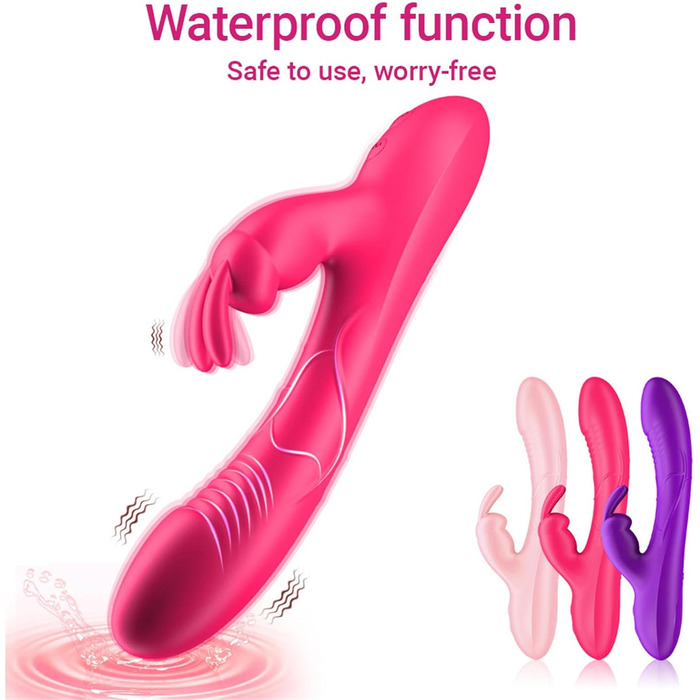 Вібратор для жінок Klitoris та G-точка, Rabbit Silikon, 10 режимів, для пар, фіолетовий