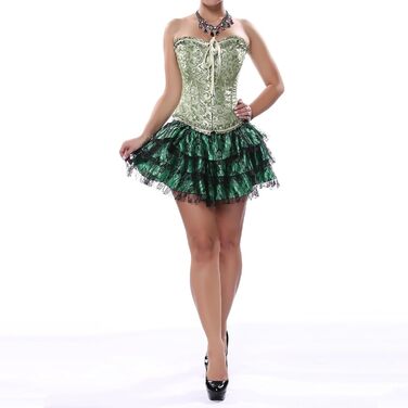 Корсет для жінок, великі розміри, шнурівка, готичний корсет-топ, бюстгальтер, корсет для повних грудей, корсет-формувальник, нижня білизна, корсет-топ, зелений XL