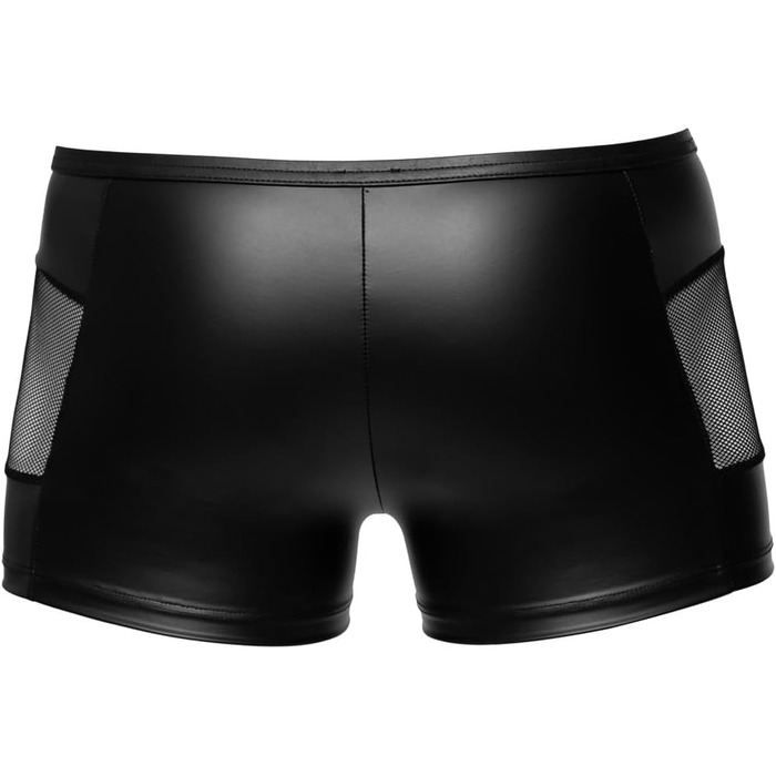Чоловічі боксери Orion з фронтальним ґудзиком, сіткою та ефектом латексу, чорні (M)