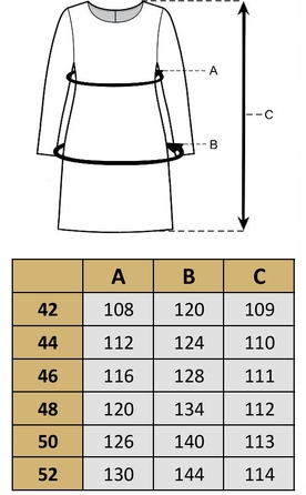 Класична повсякденна сукня міді FEMIMODA, розмір 44