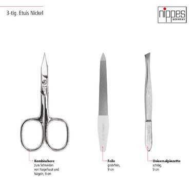 Манікюрний набір nippes Solingen Vintage, 7 предметів, натуральна шкіра корови, Made in Germany