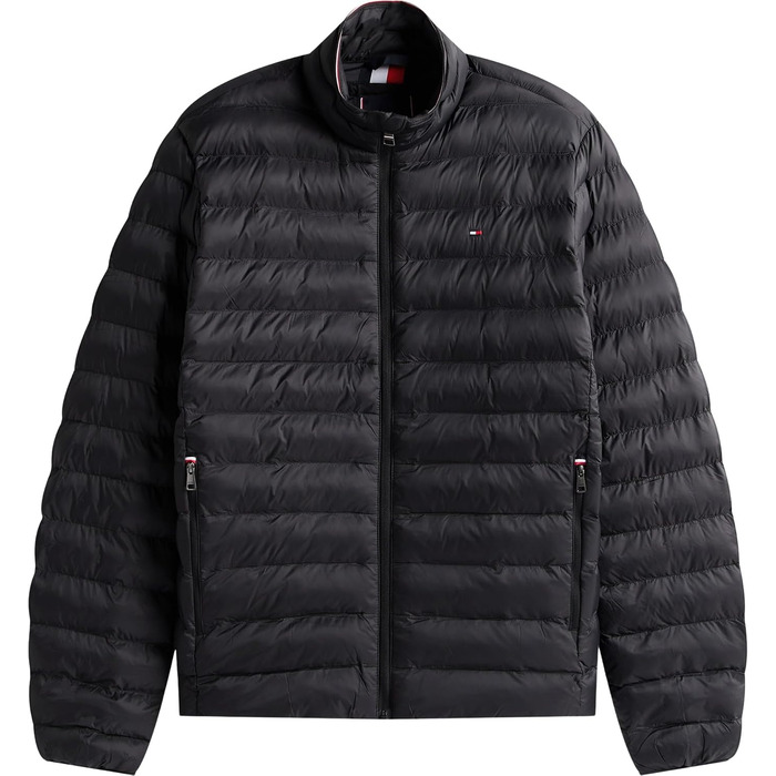 Чоловіча куртка Tommy Hilfiger Core Packable Recycled — легка компактна вітровка, чорна, розмір M