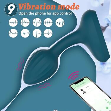 Вібратор-аналізатор JFRong з Bluetooth, пультом дистанційного керування та пультом дистанційного керування. Масажер простати, анальний масажер для чоловіків та жінок. Силіконовий вібратор для анусу, стимулятор G-точки. Колір: фіолетовий