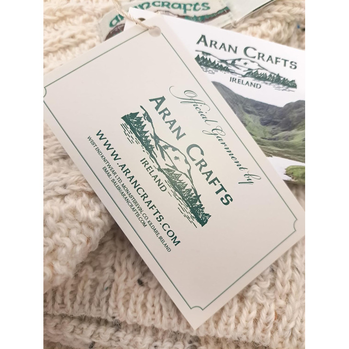 Свитер Aran Crafts ірландський з м'яким плетеним візерунком, круглий виріз, 100% чиста шерсть, S, чорний