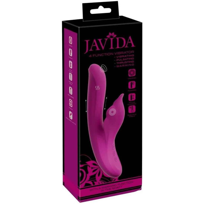 Javida Rabbit-Vibrator 3 функції (Lila, 2,7 - 3,6 см)
