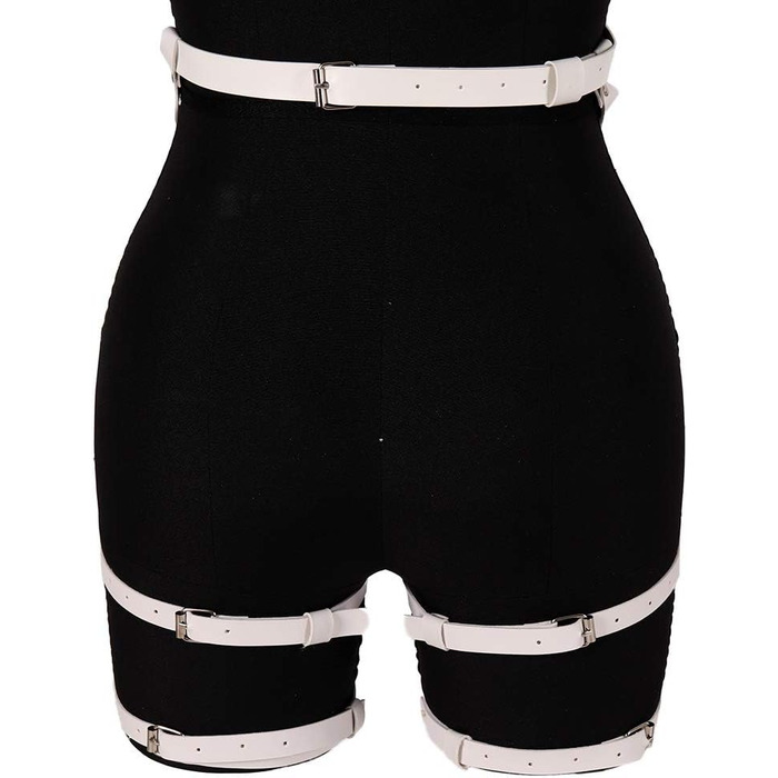 Жіночий корсет-зачіп з PU шкіри, чорний, стимпанк, корсет з ремінцями