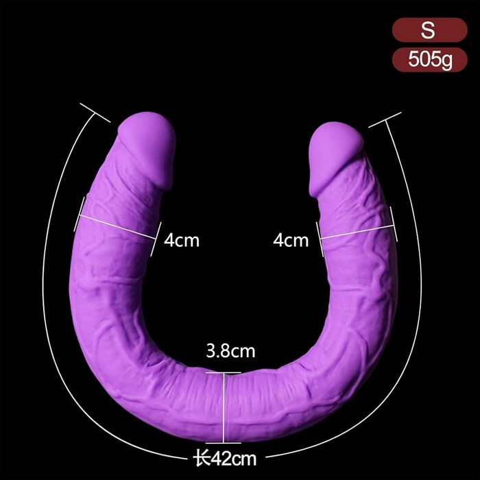 Анальний плагін Youxclian 42 см з реалістичним дизайном, силікон, стимуляція G-точки, великий анальний плагін, подвійна пенетрація, секс-іграшка для жінок, лесбійок