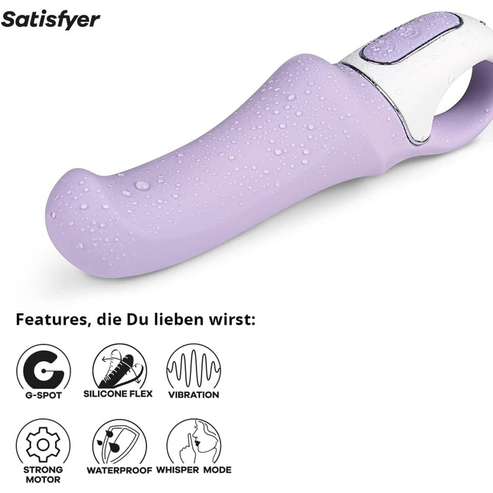 Вібратор Satisfyer G-Punkt Vibes: тихий, потужний стимулятор клітора | Водонепроникний секс-іграшка для жінок (IPX7) | Charming Smile